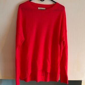 LOFT Bright Red Crew Neck Sweater